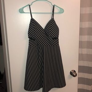 Black and White Stripped Sun Dress